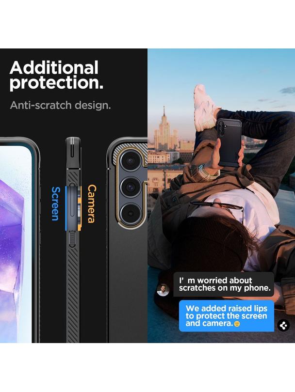 SPIGEN futerał RUGGED ARMOR do SAMSUNG A55 5G matte black