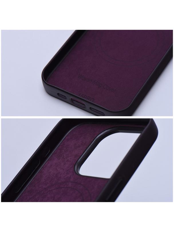 Futerał WOVEN MAG COVER kompatybilny z MagSafe do IPHONE 12 / 12 Pro burgundowy
