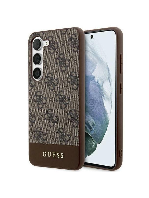 GUESS futerał do SAMSUNG S24 Plus GUHCS24MG4GLBR (4G Bottom Stripe) brązowy