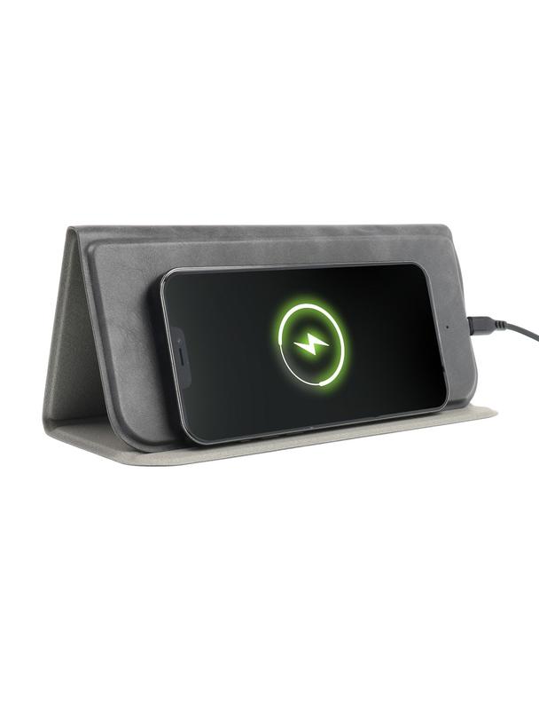 Podkładka pod mysz z ładowarką indukcyjną 15W OJD-82 brązowo szara