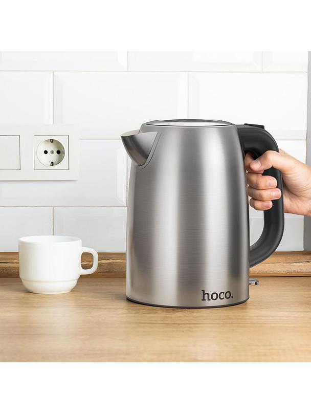 Czajnik elektryczny Hoco ze stali nierdzewnej 1,7L HE12 stalowy