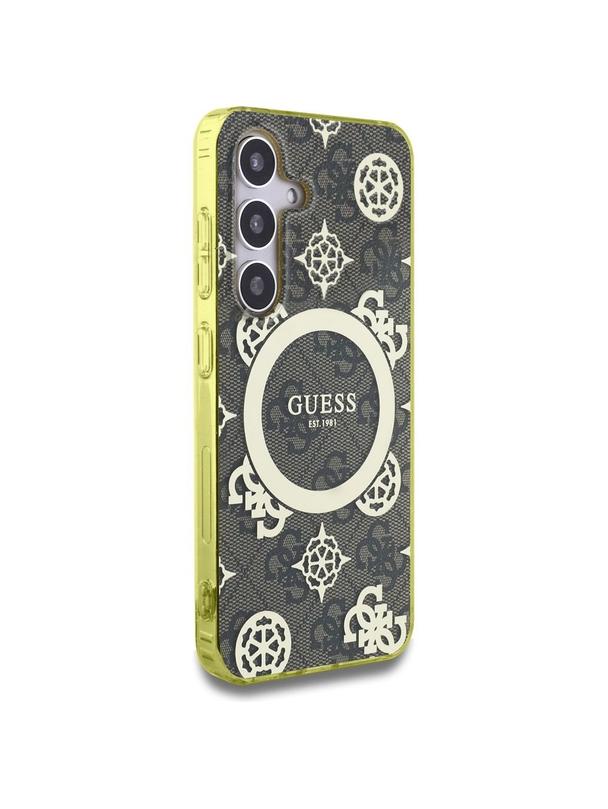 GUESS futerał do SAMSUNG S25 GUHMS25SH4PYEEW (Magnetic IML Peony on 4G Background) brązowy