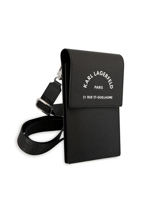 KARL LAGERFELD torebka uniwersalna na telefon KLWBSARSGK (Embossed RSG) czarny