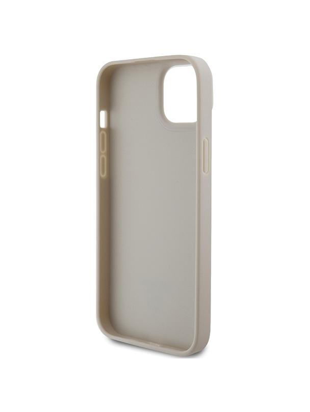 GUESS futerał do IPHONE 13 / 14 / 15 GUHCP15SPCRTHCD (Croco Triangle Metal Logo) złoty