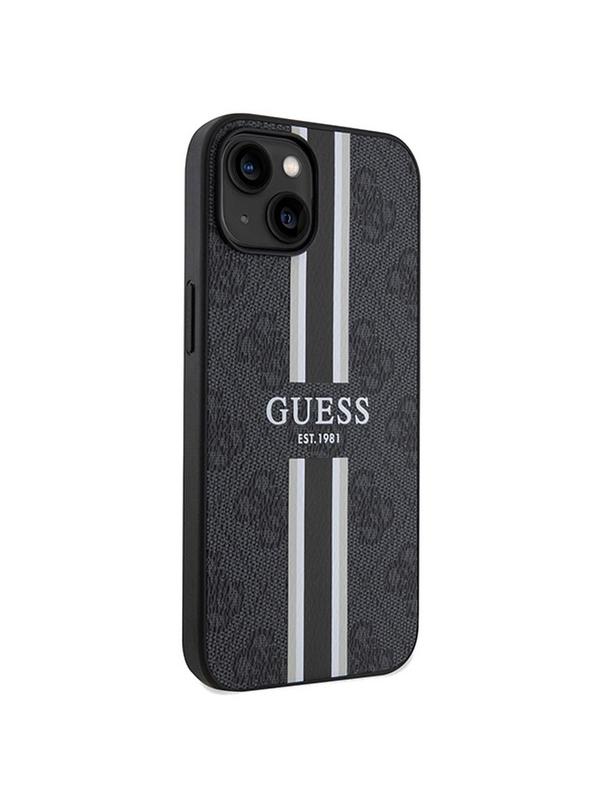 GUESS futerał do IPHONE 15 kompatybilny z MagSafe GUHMP15SP4RPSK (4G Printed Stripes) czarny