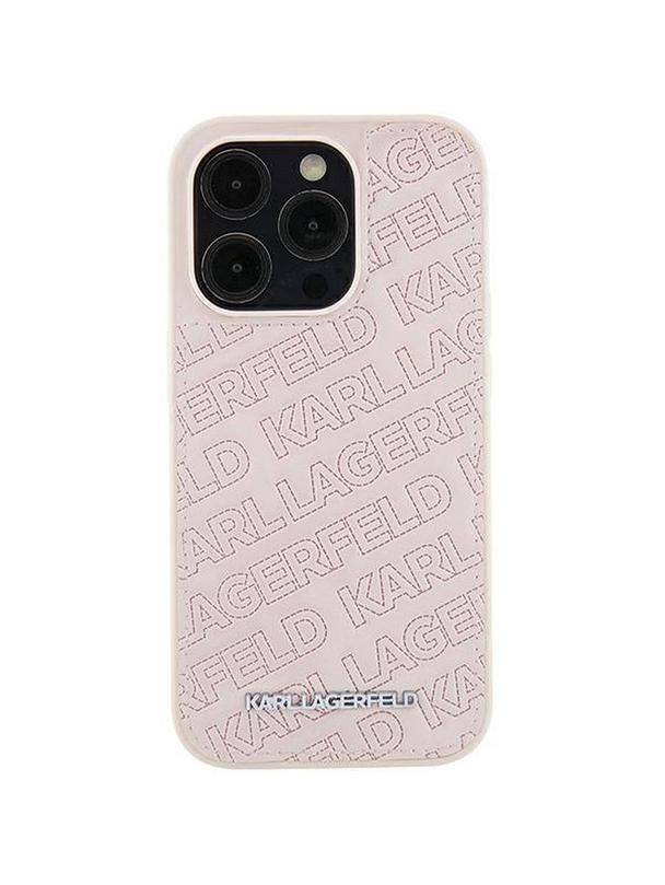 KARL LAGERFELD futerał do IPHONE 15 KLHCP15SPQKPMP (Quilted Pattern) różowy