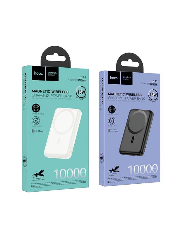 Powerbank zgodny z MagSafe Hoco 10000 mAh QC PD 2A 20W J141 czarny