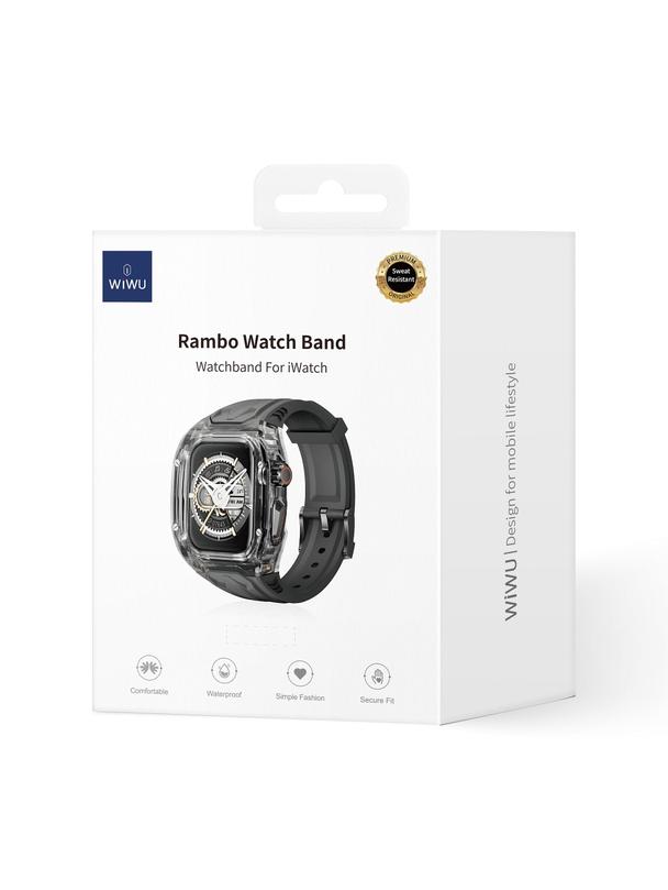 WiWU - Pasek do smartwatcha Wi-WB013 Rambo Watch Band 42/44/45mm - czarny