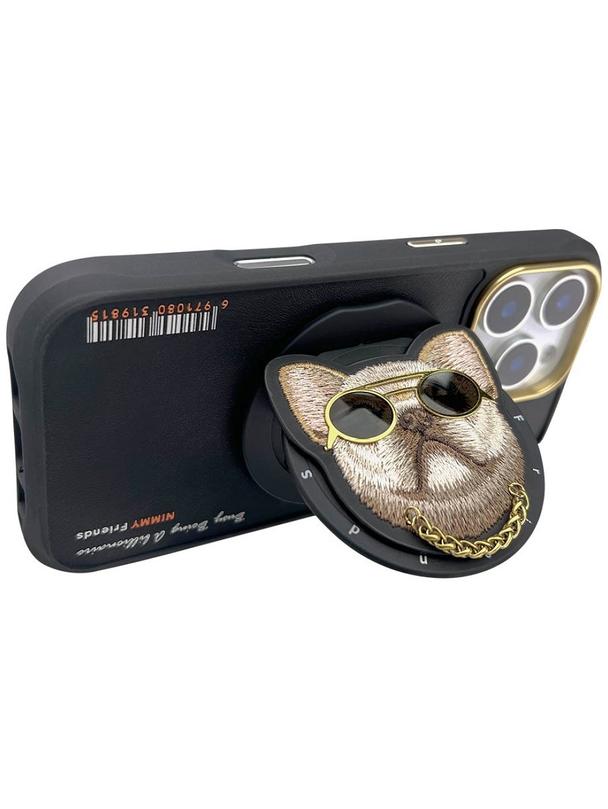 NIMMY futerał GLASSES COOL DOG kompatybilny z MagSafe do IPHONE 16 Pro Max czarny