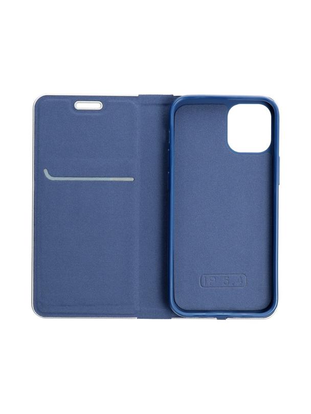 Kabura LUNA Book Carbon do SAMSUNG A52 5G / A52 LTE ( 4G ) / A52s 5G niebieski