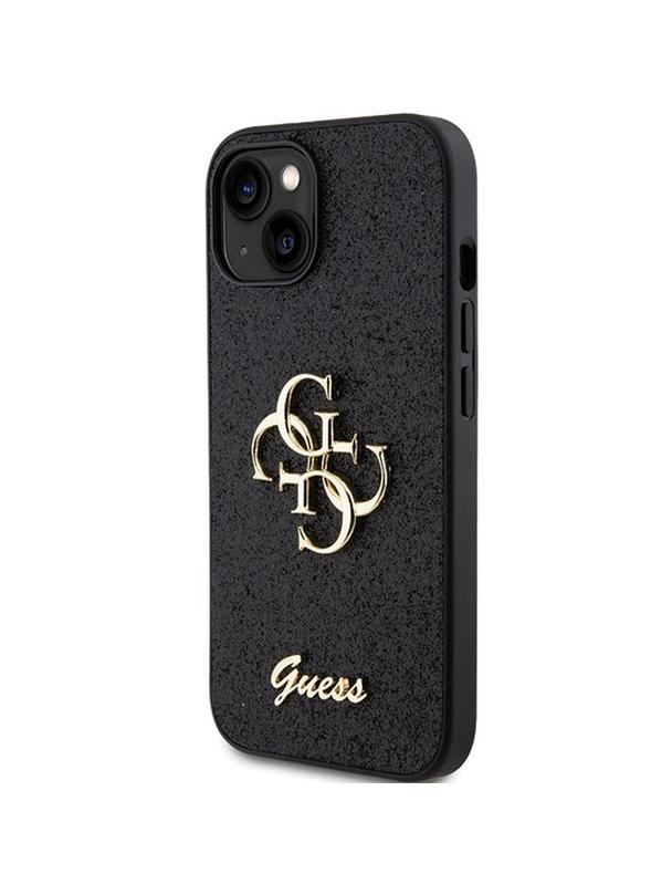 GUESS futerał do IPHONE 15 GUHCP15SHG4SGK (Fixed Glitter Big 4G) czarny