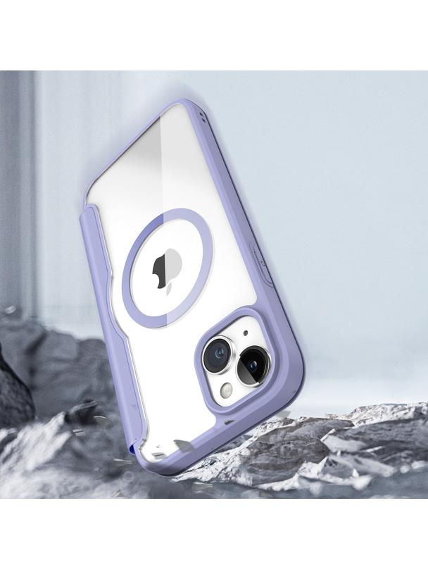 DUX DUCIS kabura SKIN X PRO kompatybilna z MagSafe do IPHONE 15 Plus fioletowa
