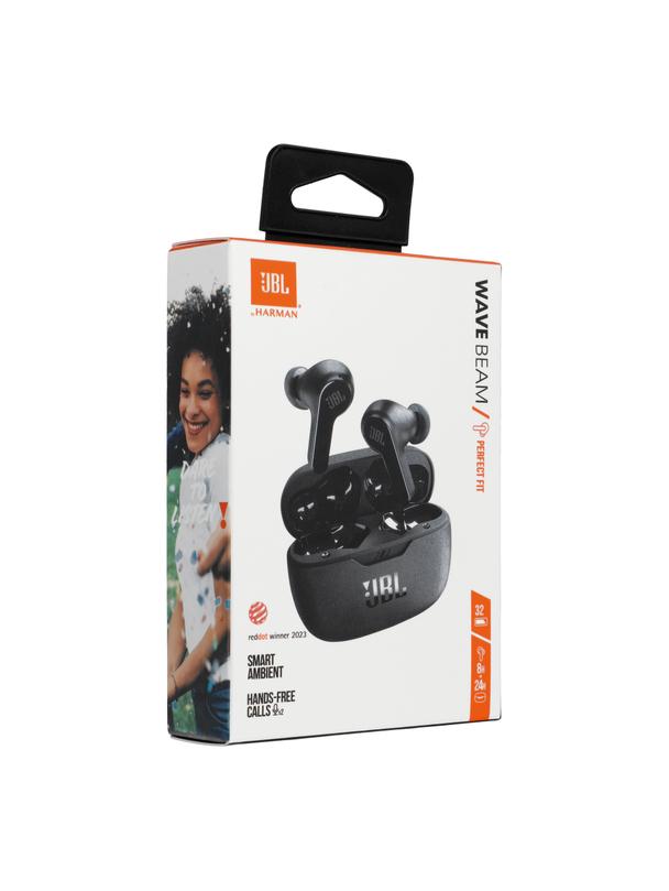 Słuchawki bezprzewodowe douszne JBL IP54 IPX2 Wave Beam czarne