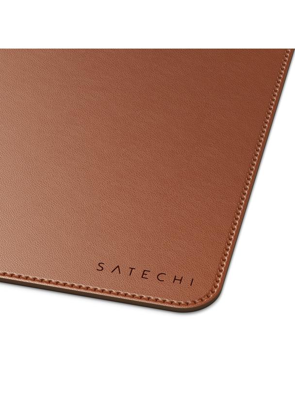 SATECHI podkładka na biurko ze skóry wegańskiej ST-LPDMN brązowa
