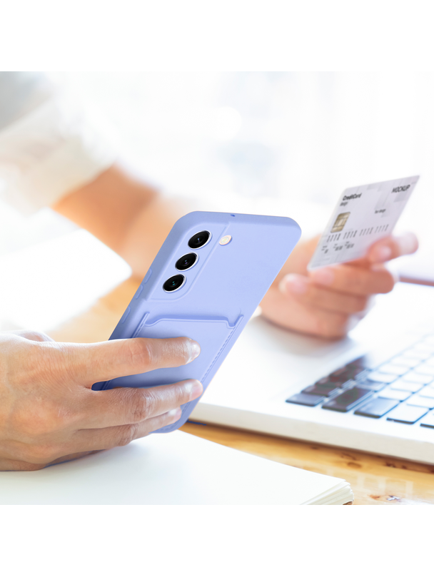 Futerał CARD CASE do SAMSUNG S24 Ultra fioletowy