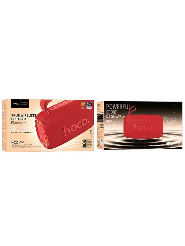 Głośnik bluetooth 2 x 10W 3h Hoco HC25 czerwony