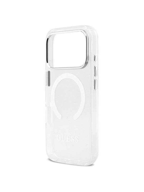 GUESS futerał do IPHONE 17 Pro kompatybilny z MagSafe GUHMP17LHTRMS (Metal Outline) srebrny