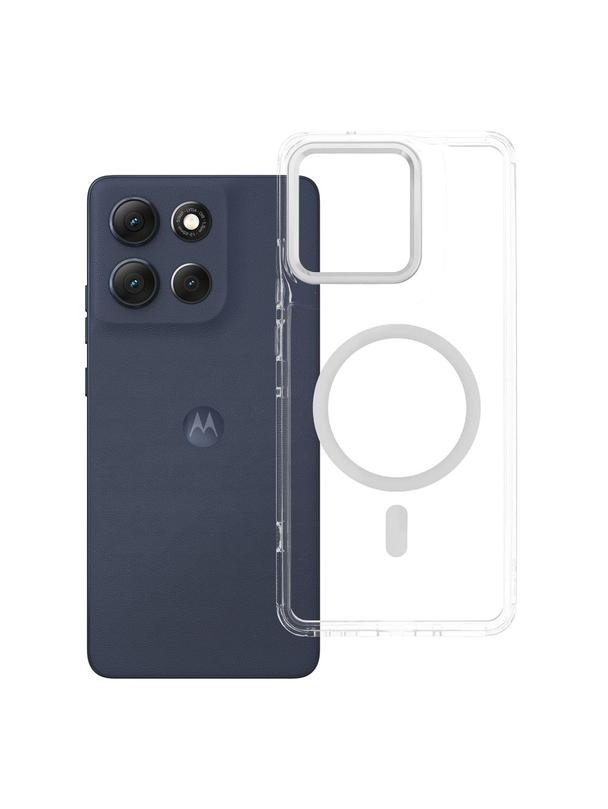 Futerał FRAME CLEAR HYBRID MAG COVER kompatybilny z MagSafe do MOTOROLA G86 transparentny