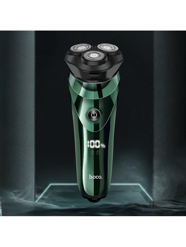 Maszynka do golenia Hoco z trzema ostrzami z wyświetlaczem LED DAR06 zielona