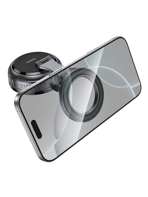 Uchwyt na telefon do samochodu magnetyczny Hoco z regulowaną przyssawką H92 czarno szary