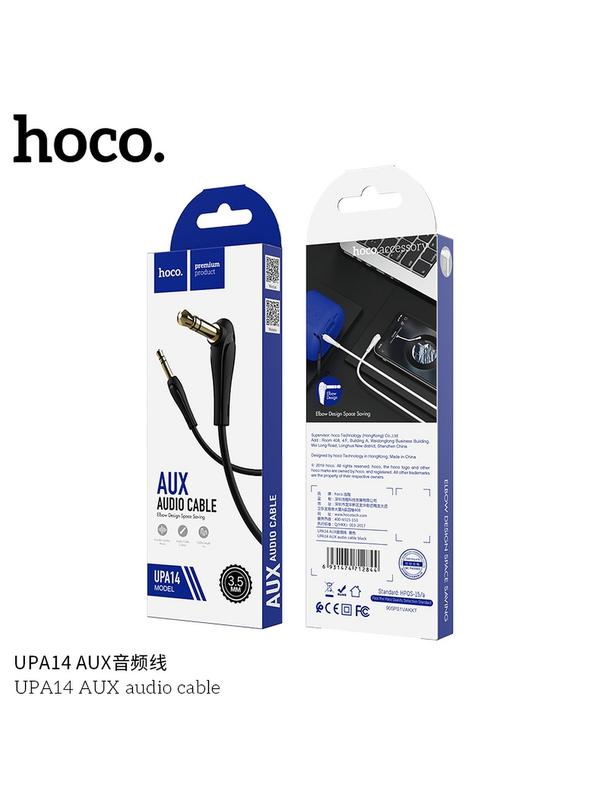 Kabel AUX Jack 3,5 mm do Jack 3,5 mm Hoco 1 m UPA14 czarny