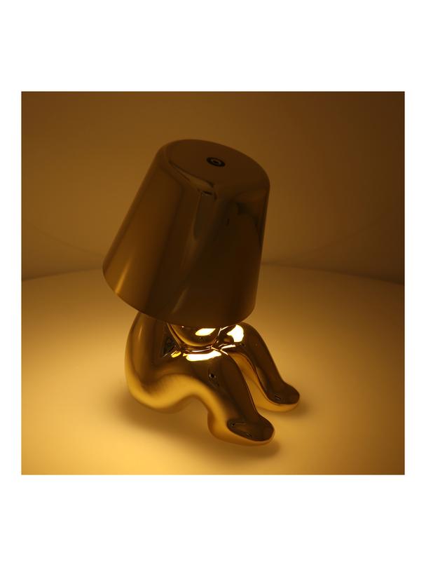 Lampka nocna GOLD MAN Art Deco siedzący (wzór 4) MLTL