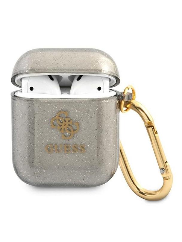 GUESS futerał do APPLE AirPods 1/2 GUA2UCG4GK (Glitter Collection) czarny