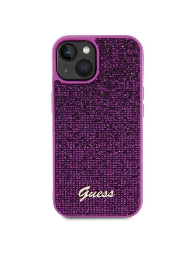 GUESS futerał do IPHONE 13 / 14 / 15 GUHCP15SPMSDGSF (Disco Metal Script) fuksja