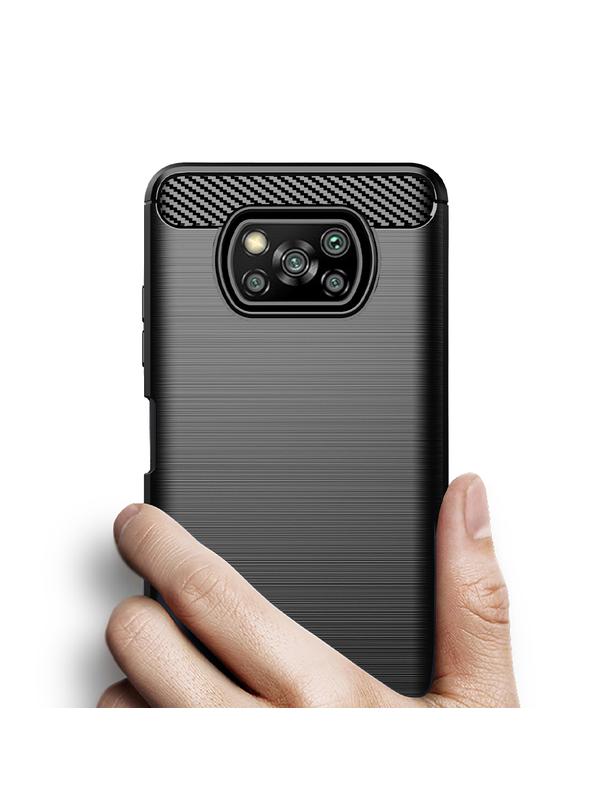 Futerał CARBON do XIAOMI POCO X3 czarny