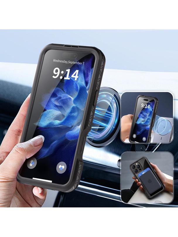 Futerał wodoodporny SHELLBOX GT kompatybilny z MagSafe do IPHONE 16 Pro Max czarny