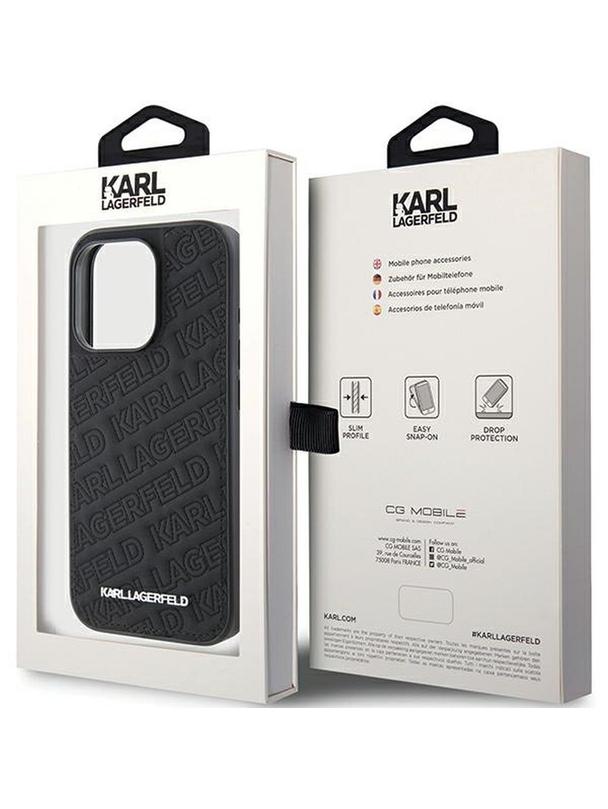 KARL LAGERFELD futerał do IPHONE 15 Pro Max KLHCP15XPQKPMK (Quilted Pattern) czarny