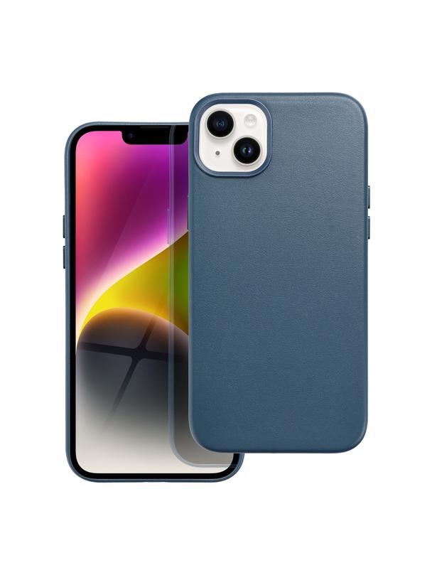 Futerał LEATHER MAG COVER kompatybilny z MagSafe do IPHONE 14 Plus niebieski