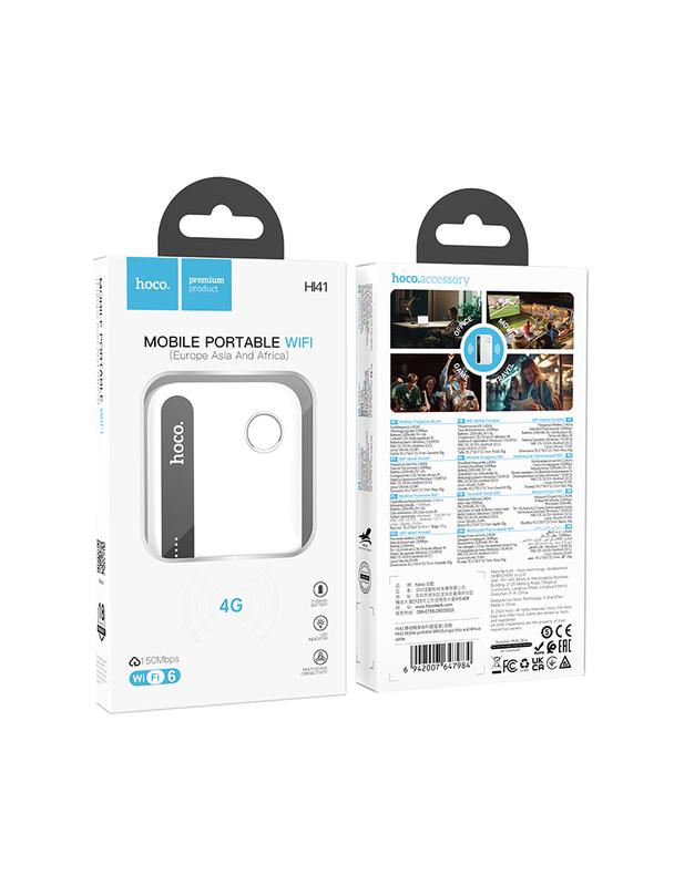 Router bezprzewodowy przenośny Hoco WiFi HI41 biały