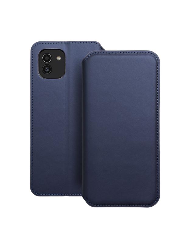 Kabura DUAL POCKET Book do SAMSUNG A03 granatowy