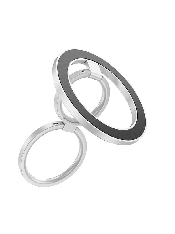 Uchwyt na telefon na palec Hoco magnetyczny Ring GH2 srebrny