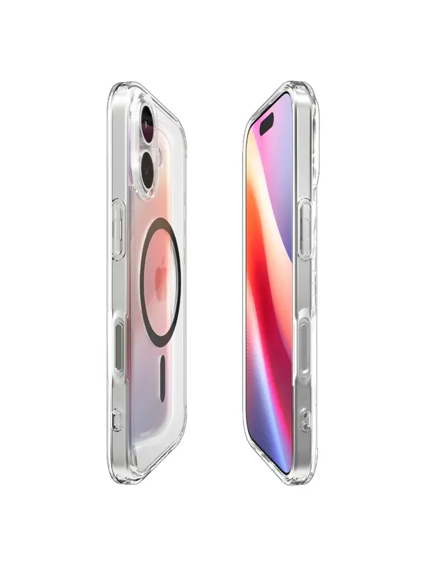 SPIGEN futerał ULTRA HYBRID MAG kompatybilny z MagSafe do IPHONE 17 clear graphite