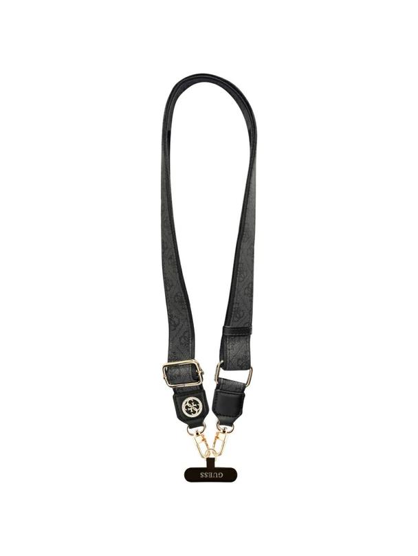 GUESS uniwesalny pasek GUUCNP4DGMK (4G PU Strap Tether Patch Strass Metal Logo) czarny