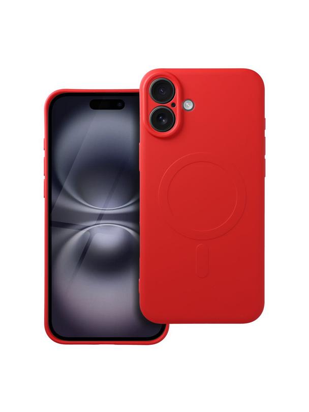 Futerał SILICONE MAG COVER kompatybilny z MagSafe do IPHONE 16 Plus czerwony