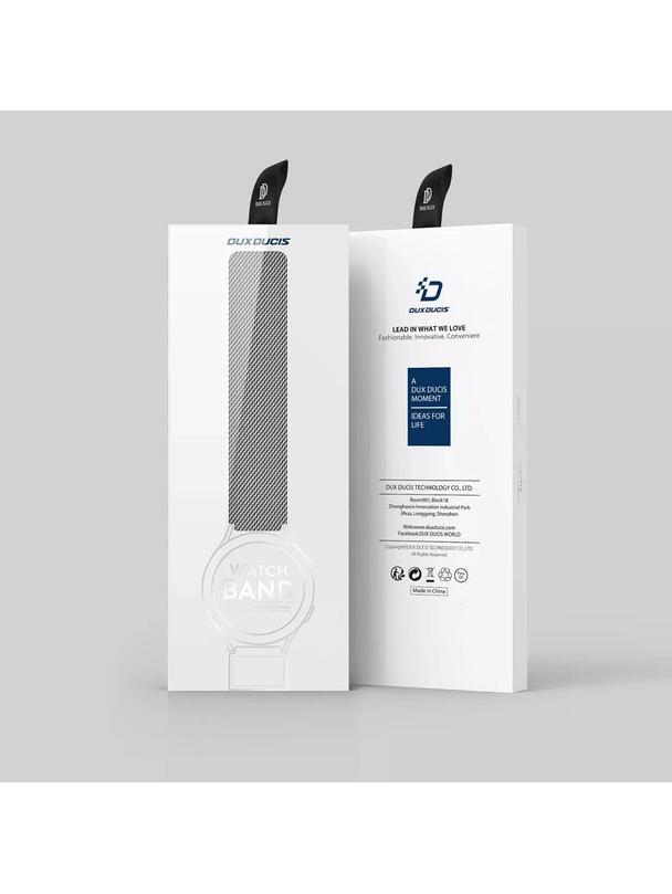 DUX DUCIS pasek MILANESE magnetyczny ze stali nierdzewnej 20 mm srebrny