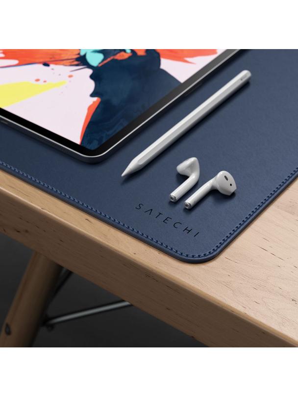 Podkładka na biurko z eko skóry Satechi  ST-LDMB niebieska