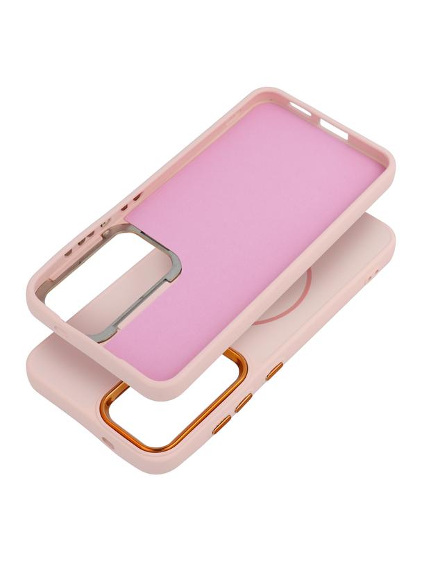 Futerał FRAME MAG COVER kompatybilny z MagSafe do SAMSUNG A17 pudrowy róż