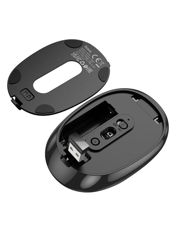 Myszka bezprzewodowa Hoco 2,4G 1600 dpi GM34 szaro czarna