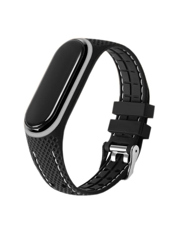 Pasek z elastomeru LIFESTYLE do XIAOMI Mi Band 7 czarny (03)