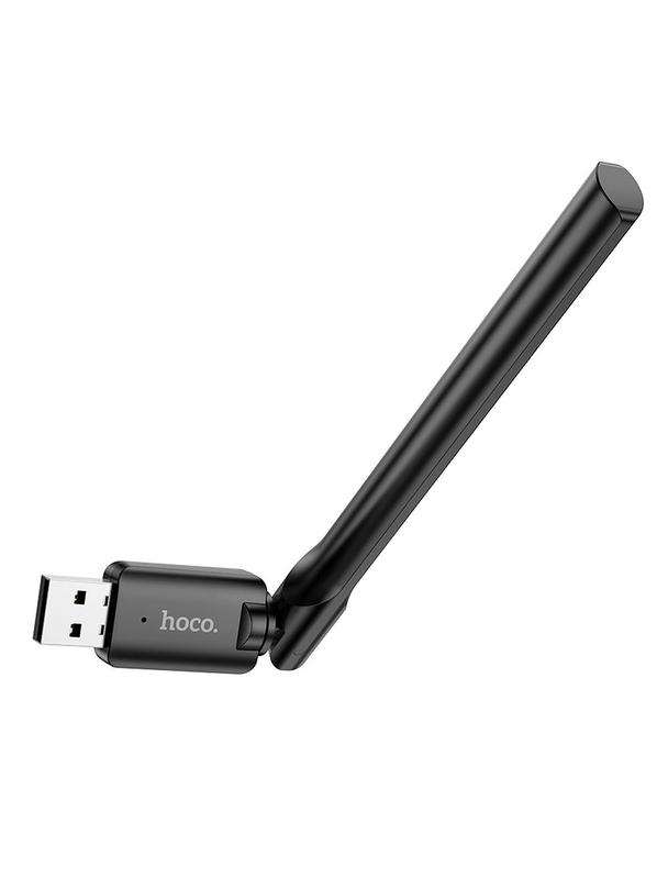 Karta sieciowa WiFI4 Hoco na USB A HI32 czarna
