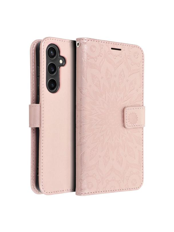 Kabura MEZZO Book do SAMSUNG S23 FE mandala złoty róż