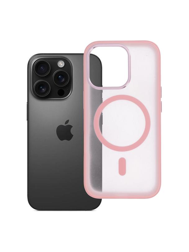 Futerał do iPhone 16 PRO Flexline Mag Cover zgodny z MagSafe różowy