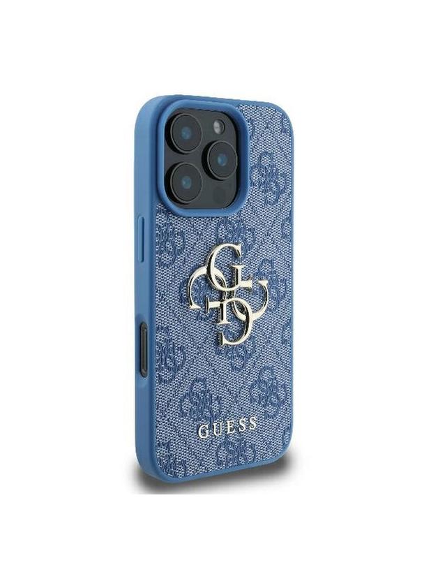 GUESS futerał do IPHONE 16 Pro GUHCP16L4GMGBL (4G PU Big Logo) niebieski