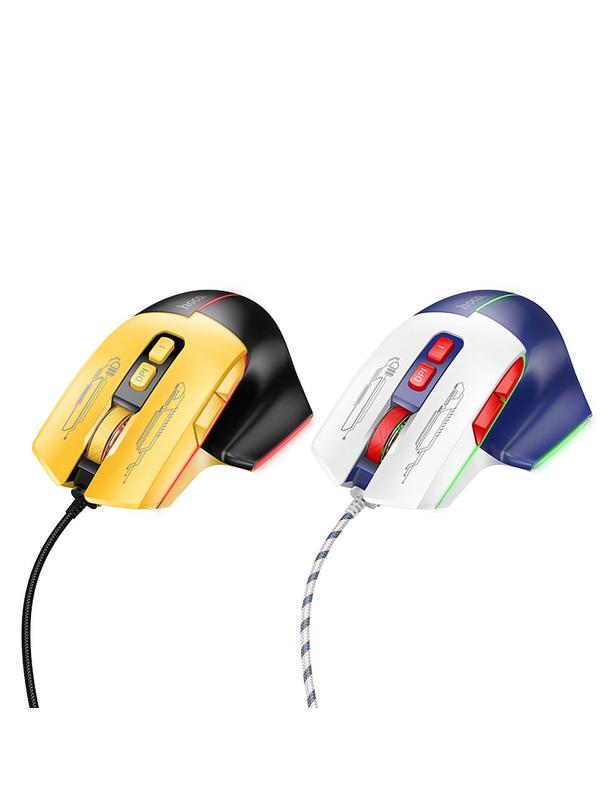 Myszka przewodowa gamingowa Hoco USB A 3600 dpi GM31 czarno żółta