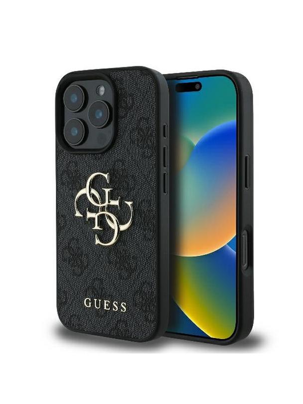 GUESS futerał do IPHONE 16 Pro Max GUHCP16X4GMGGR (4G PU Big Logo) czarny