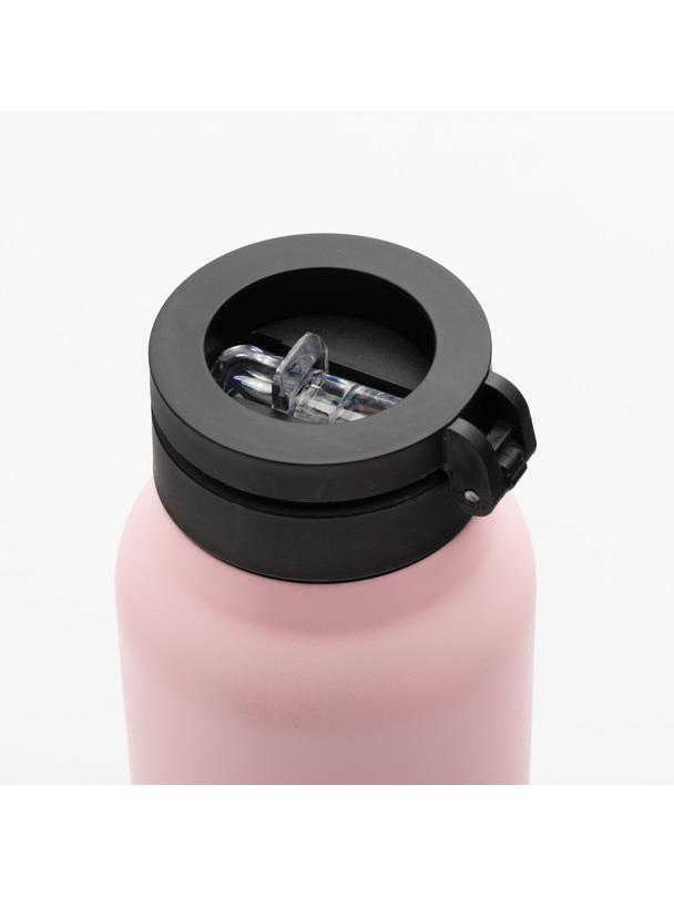 Butelka / bidon na wodę metal z uchwytem kompatybilnym z Magsafe 950ml różowy